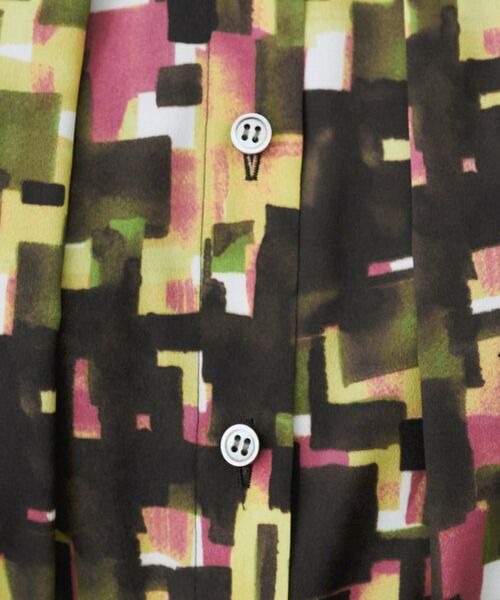 UNTITLED / アンタイトル ロング・マキシ丈ワンピース | 【洗える/前開きボタン/ベルト付】ブロック柄ワンピース | 詳細6