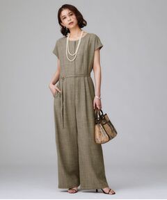 UNTITLED / アンタイトル サロペット・オールインワン | 【接触冷感/オールインワン/洗える】梳毛調合繊コンビネゾン