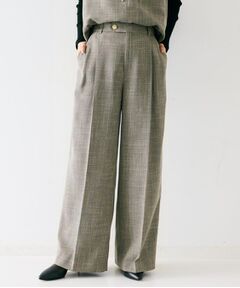 UNTITLED / アンタイトル パンツ | 【セットアップ可】梳毛調合繊2タックワイドパンツ