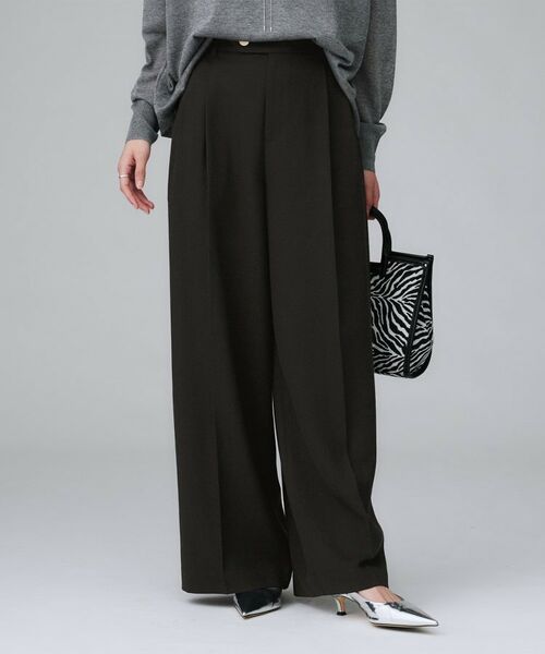 UNTITLED / アンタイトル パンツ | 【セットアップ可】梳毛調合繊2タックワイドパンツ | 詳細2
