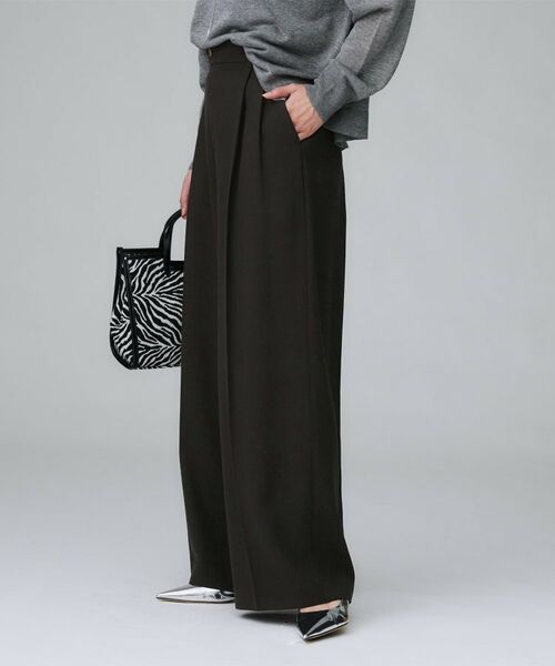 UNTITLED / アンタイトル パンツ | 【セットアップ可】梳毛調合繊2タックワイドパンツ | 詳細3