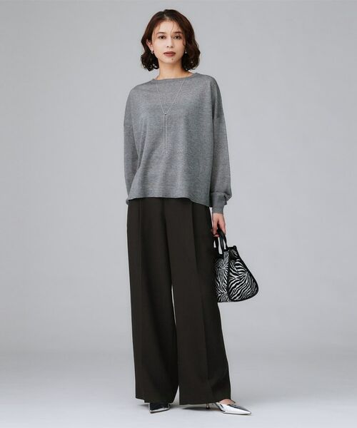 UNTITLED / アンタイトル パンツ | 【セットアップ可】梳毛調合繊2タックワイドパンツ | 詳細4