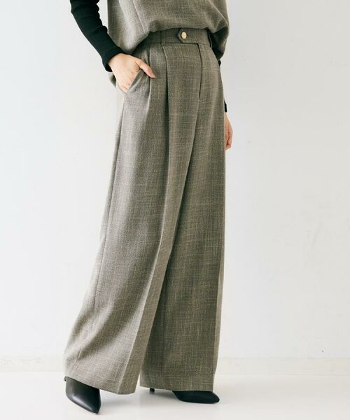 UNTITLED / アンタイトル パンツ | 【セットアップ可】梳毛調合繊2タックワイドパンツ | 詳細8