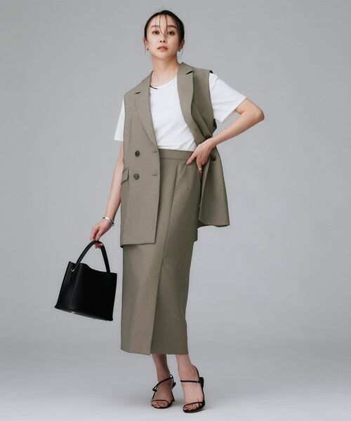 UNTITLED / アンタイトル ロング・マキシ丈スカート | 【セットアップ可/オンオフ両用】スラブナロースカート | 詳細8