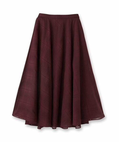 UNTITLED / アンタイトル ロング・マキシ丈スカート | 【秋カラー/セットアップ可/後ろウエストゴム】シアーチェックスカート | 詳細1