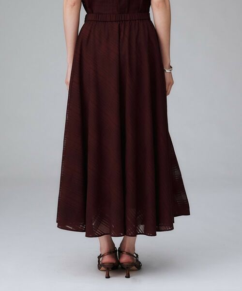 UNTITLED / アンタイトル ロング・マキシ丈スカート | 【秋カラー/セットアップ可/後ろウエストゴム】シアーチェックスカート | 詳細13