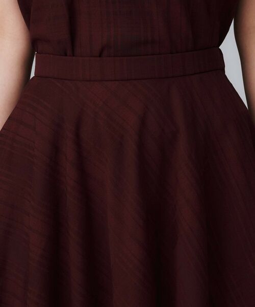 UNTITLED / アンタイトル ロング・マキシ丈スカート | 【秋カラー/セットアップ可/後ろウエストゴム】シアーチェックスカート | 詳細14