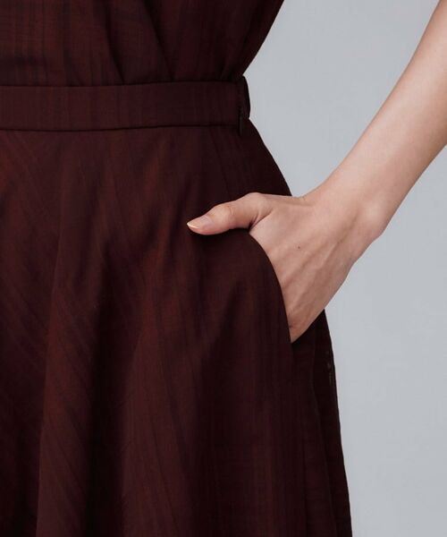 UNTITLED / アンタイトル ロング・マキシ丈スカート | 【秋カラー/セットアップ可/後ろウエストゴム】シアーチェックスカート | 詳細15