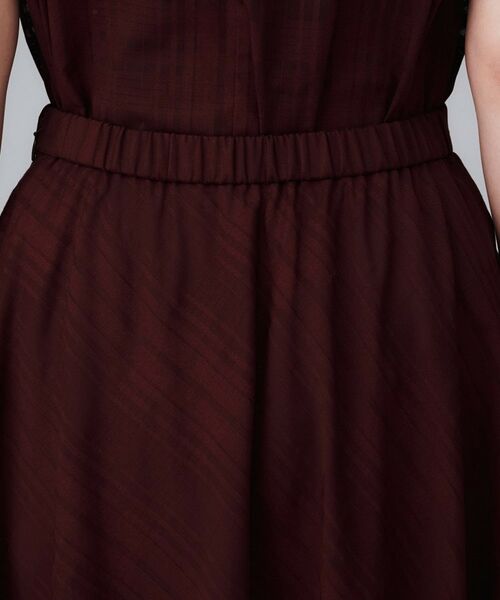 UNTITLED / アンタイトル ロング・マキシ丈スカート | 【秋カラー/セットアップ可/後ろウエストゴム】シアーチェックスカート | 詳細17