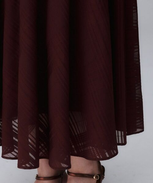 UNTITLED / アンタイトル ロング・マキシ丈スカート | 【秋カラー/セットアップ可/後ろウエストゴム】シアーチェックスカート | 詳細18