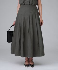 UNTITLED / アンタイトル ロング・マキシ丈スカート | 【後ろウエストゴム/セットアップ可/】ファブリカタックスカート