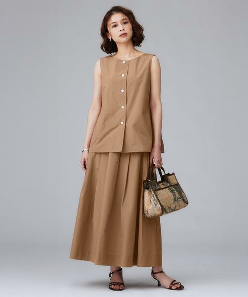 UNTITLED / アンタイトル ロング・マキシ丈スカート | 【後ろウエストゴム/セットアップ可/】ファブリカタックスカート | 詳細12