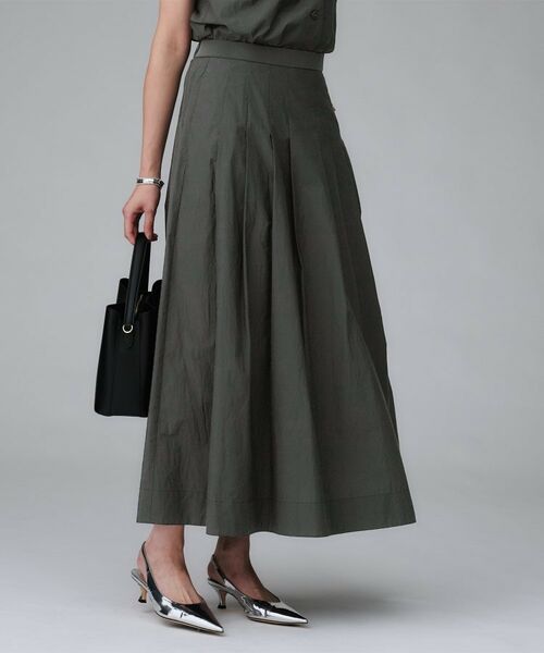 UNTITLED / アンタイトル ロング・マキシ丈スカート | 【後ろウエストゴム/セットアップ可/】ファブリカタックスカート | 詳細3