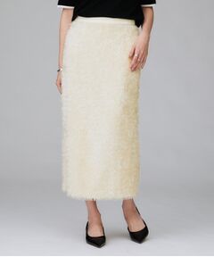 UNTITLED / アンタイトル ロング・マキシ丈スカート | 【後ろウエストゴム/洗える/タイト】シャギーナロースカート