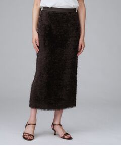 UNTITLED / アンタイトル ロング・マキシ丈スカート | 【後ろウエストゴム/洗える/タイト】シャギーナロースカート