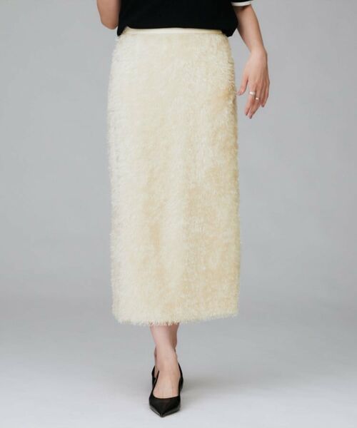 UNTITLED / アンタイトル ロング・マキシ丈スカート | 【後ろウエストゴム/洗える/タイト】シャギーナロースカート | 詳細2