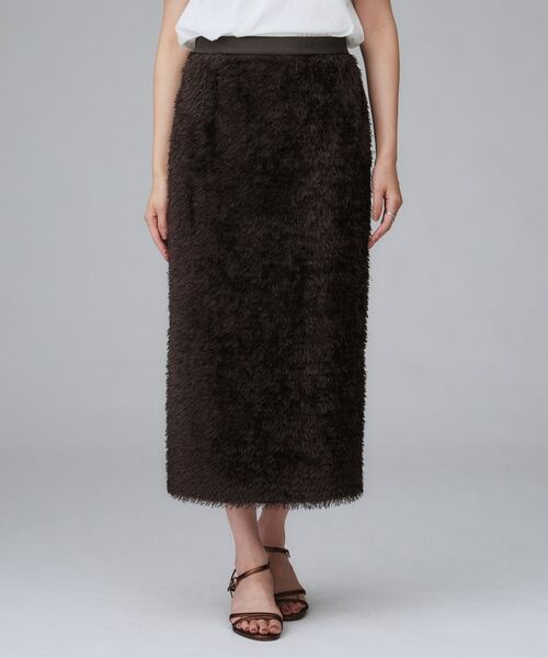 UNTITLED / アンタイトル ロング・マキシ丈スカート | 【後ろウエストゴム/洗える/タイト】シャギーナロースカート | 詳細6