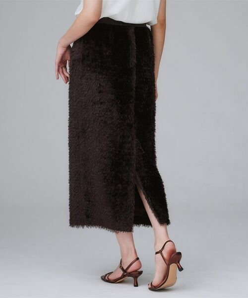 UNTITLED / アンタイトル ロング・マキシ丈スカート | 【後ろウエストゴム/洗える/タイト】シャギーナロースカート | 詳細7