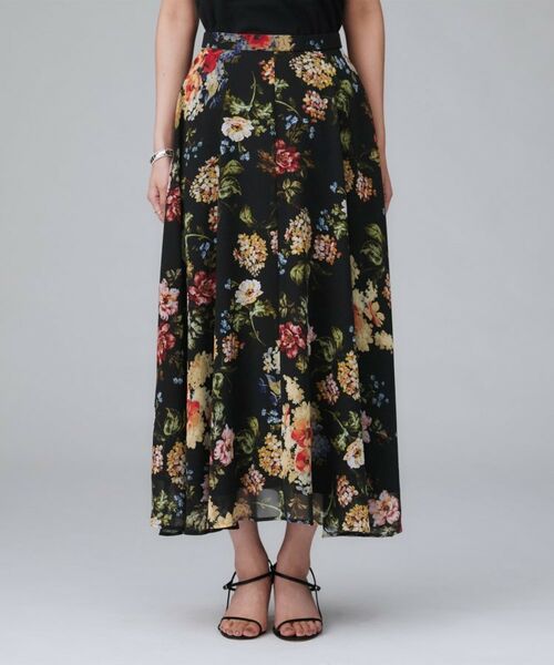UNTITLED / アンタイトル ロング・マキシ丈スカート | 【セットアップ可/シアー/洗える】アンティークフラワー柄スカート | 詳細10