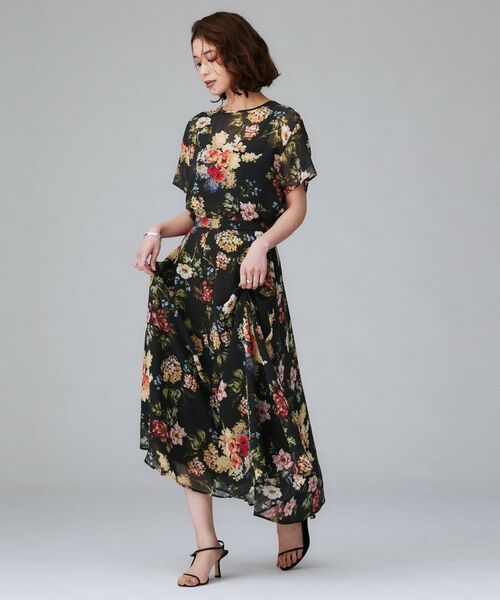 UNTITLED / アンタイトル ロング・マキシ丈スカート | 【セットアップ可/シアー/洗える】アンティークフラワー柄スカート | 詳細8