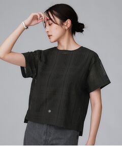 UNTITLED / アンタイトル シャツ・ブラウス | 【セットアップ可/エレガント】シアーチェックTブラウス