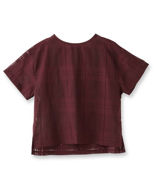 UNTITLED / アンタイトル シャツ・ブラウス | 【セットアップ可/エレガント】シアーチェックTブラウス | 詳細1