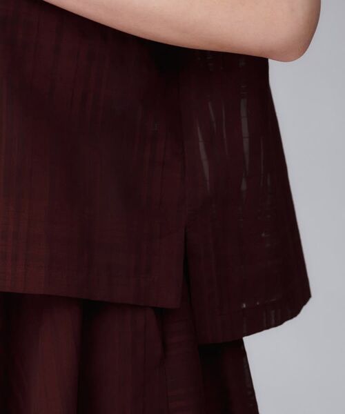 UNTITLED / アンタイトル シャツ・ブラウス | 【セットアップ可/エレガント】シアーチェックTブラウス | 詳細18