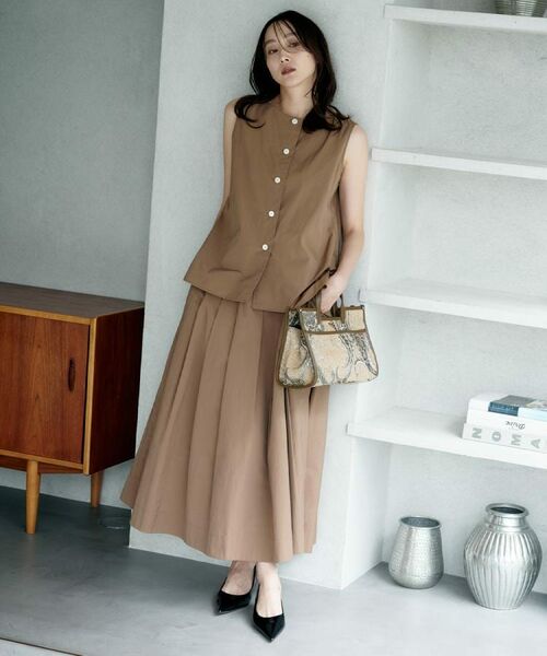 UNTITLED / アンタイトル シャツ・ブラウス | 【2WAY/セットアップ可/ノースリーブ/前ボタン】ファブリカブラウス | 詳細10