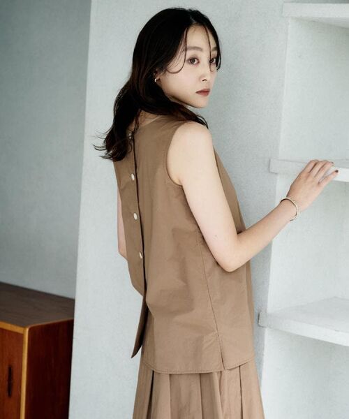 UNTITLED / アンタイトル シャツ・ブラウス | 【2WAY/セットアップ可/ノースリーブ/前ボタン】ファブリカブラウス | 詳細11