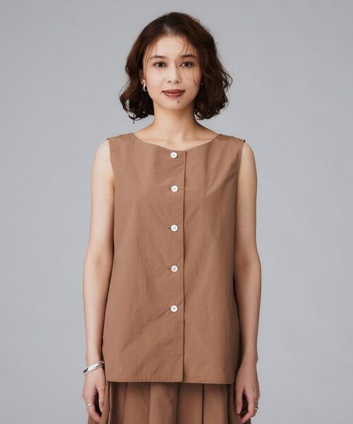 UNTITLED / アンタイトル シャツ・ブラウス | 【2WAY/セットアップ可/ノースリーブ/前ボタン】ファブリカブラウス | 詳細16