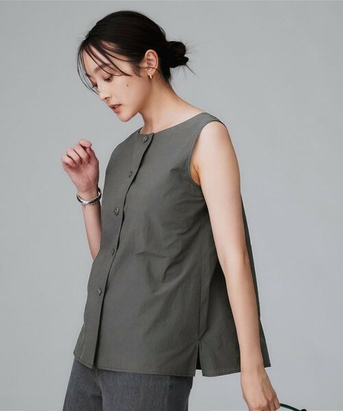 UNTITLED / アンタイトル シャツ・ブラウス | 【2WAY/セットアップ可/ノースリーブ/前ボタン】ファブリカブラウス | 詳細2
