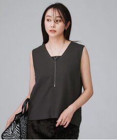 UNTITLED / アンタイトル シャツ・ブラウス | 【重ね着レイヤードに/セットアップ可】梳毛調合繊Vネックベスト