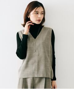 UNTITLED / アンタイトル シャツ・ブラウス | 【重ね着レイヤードに/セットアップ可】梳毛調合繊Vネックベスト