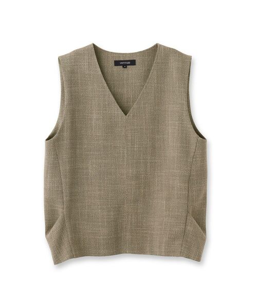 UNTITLED / アンタイトル シャツ・ブラウス | 【重ね着レイヤードに/セットアップ可】梳毛調合繊Vネックベスト | 詳細1