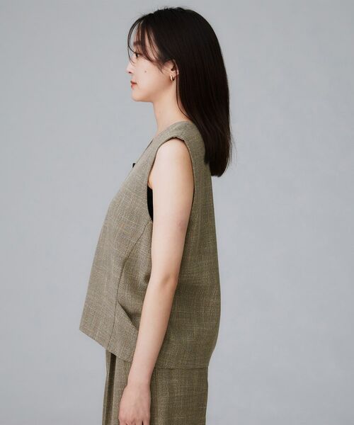 UNTITLED / アンタイトル シャツ・ブラウス | 【重ね着レイヤードに/セットアップ可】梳毛調合繊Vネックベスト | 詳細13