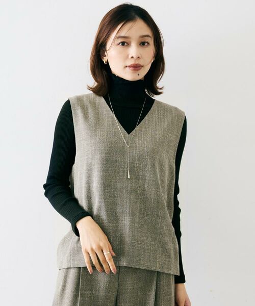 UNTITLED / アンタイトル シャツ・ブラウス | 【重ね着レイヤードに/セットアップ可】梳毛調合繊Vネックベスト | 詳細6
