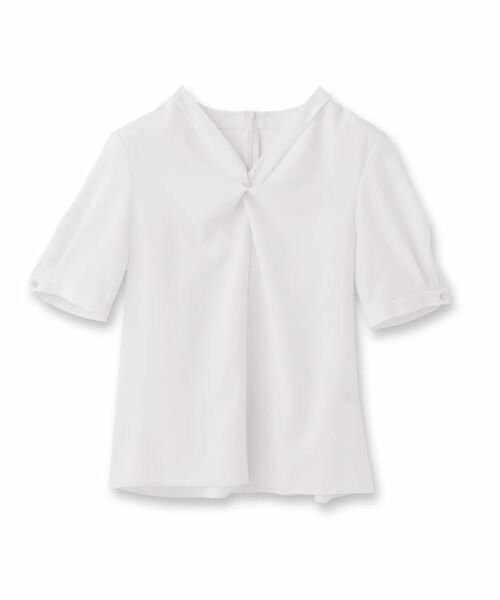 UNTITLED / アンタイトル シャツ・ブラウス | 【洗える/ストレッチ/通勤】Vネックブラウス | 詳細1