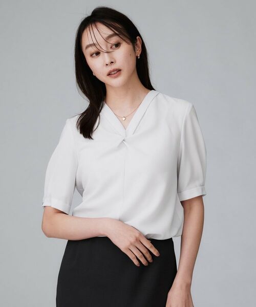 UNTITLED / アンタイトル シャツ・ブラウス | 【洗える/ストレッチ/通勤】Vネックブラウス | 詳細6