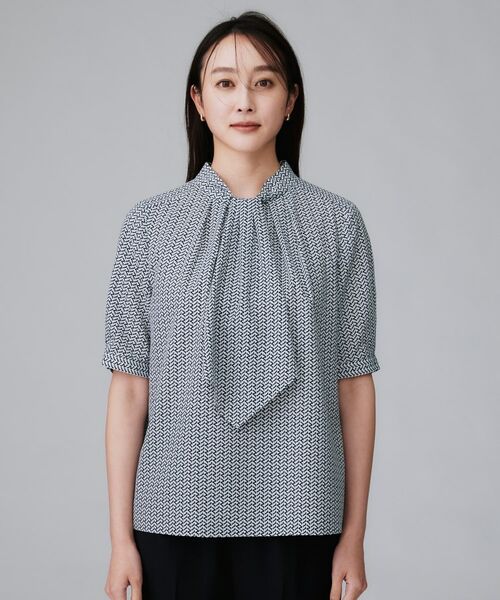 UNTITLED / アンタイトル シャツ・ブラウス | 【通勤/オフィス】ジオメ柄ボウタイブラウス | 詳細10