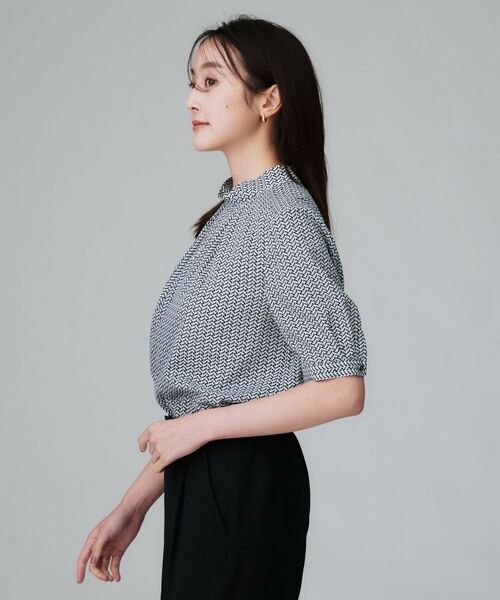 UNTITLED / アンタイトル シャツ・ブラウス | 【通勤/オフィス】ジオメ柄ボウタイブラウス | 詳細7