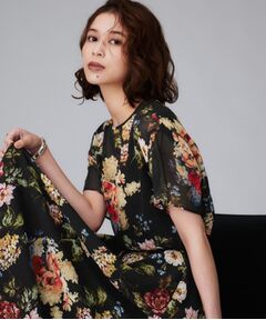 UNTITLED / アンタイトル シャツ・ブラウス | 【セットアップ可/花柄エレガント】アンティークフラワー柄ブラウス