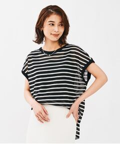 UNTITLED / アンタイトル カットソー | シアーボーダーカットソー