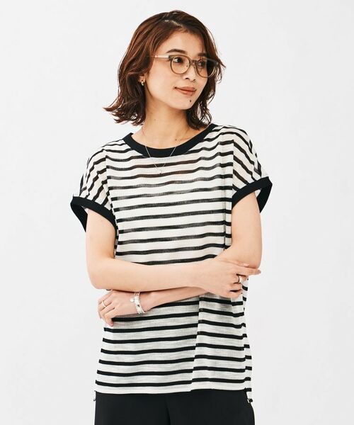 UNTITLED / アンタイトル カットソー | シアーボーダーカットソー | 詳細2