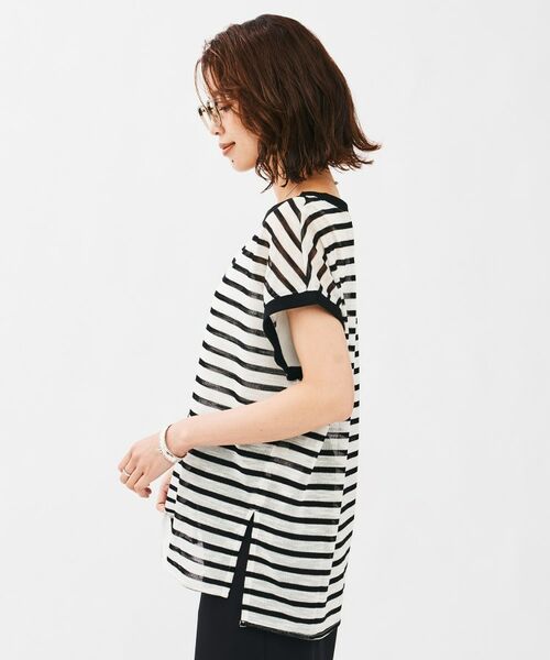 UNTITLED / アンタイトル カットソー | シアーボーダーカットソー | 詳細3