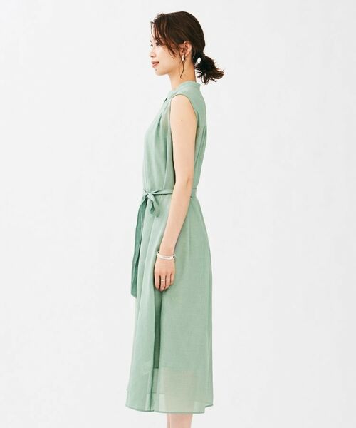 UNTITLED / アンタイトル ロング・マキシ丈ワンピース | バンドカラー2WAYスラブワンピース | 詳細11