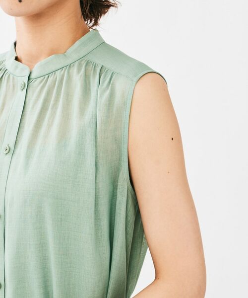 UNTITLED / アンタイトル ロング・マキシ丈ワンピース | バンドカラー2WAYスラブワンピース | 詳細15