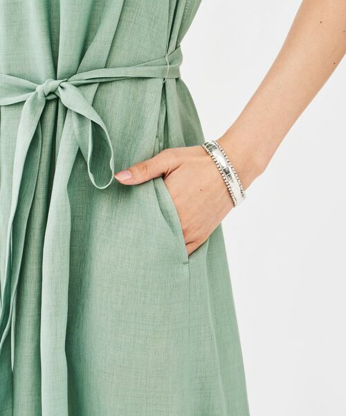 UNTITLED / アンタイトル ロング・マキシ丈ワンピース | バンドカラー2WAYスラブワンピース | 詳細16