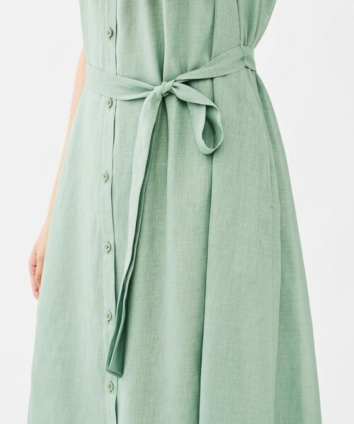 UNTITLED / アンタイトル ロング・マキシ丈ワンピース | バンドカラー2WAYスラブワンピース | 詳細17