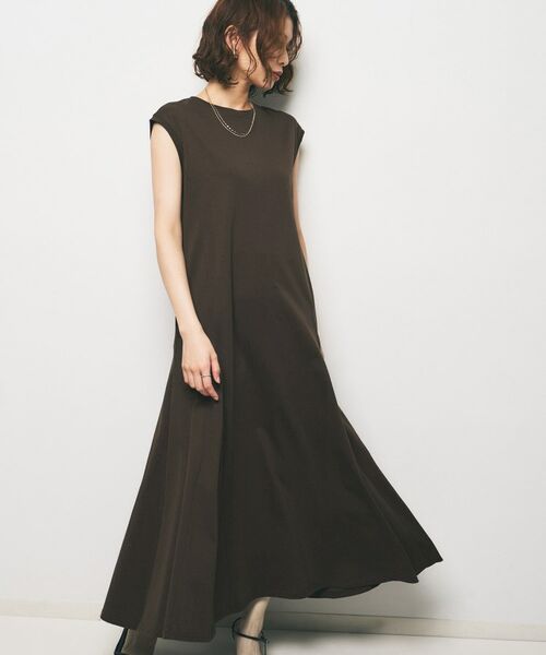 UNTITLED / アンタイトル ロング・マキシ丈ワンピース | 【Audrey and John Wad】ダブルシルケット天竺ワンピース | 詳細10
