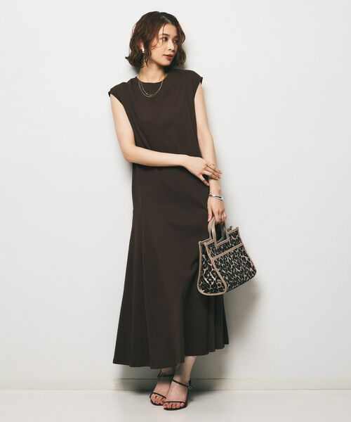 UNTITLED / アンタイトル ロング・マキシ丈ワンピース | 【Audrey and John Wad】ダブルシルケット天竺ワンピース | 詳細11